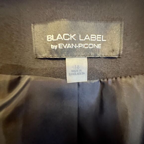 Black Label Evan Picone Blazer Women Plus 18 Black Pink Corpcore Boutique NWOT - Picture 4 of 9